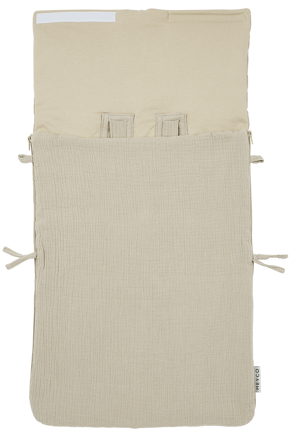 Footmuff pre-washed muslin Uni - sand - 40x82cm