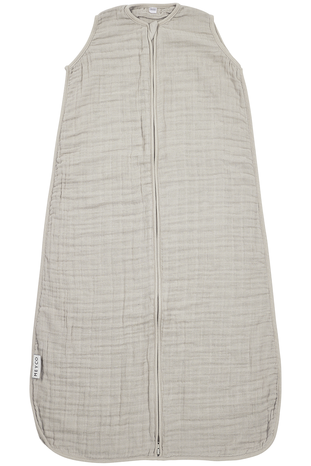 Baby zomerslaapzak pre-washed hydrofiel Uni - greige - 90cm - 0.5 TOG