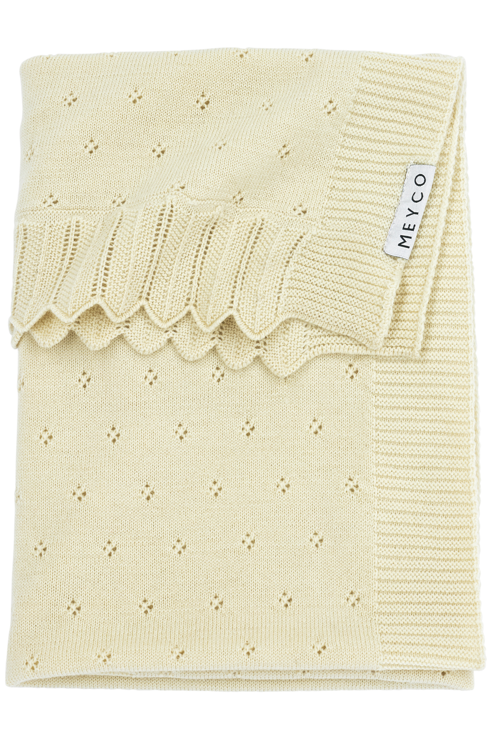 Crib Blanket Ajour wool - Ecru - 75x100cm