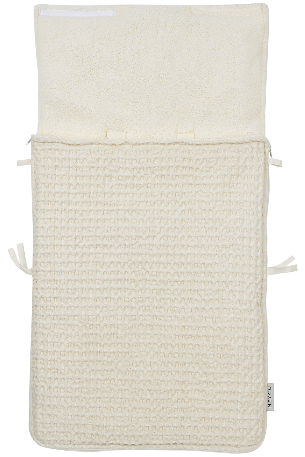 Fußsack Waffel Teddy - nature - 40x82cm