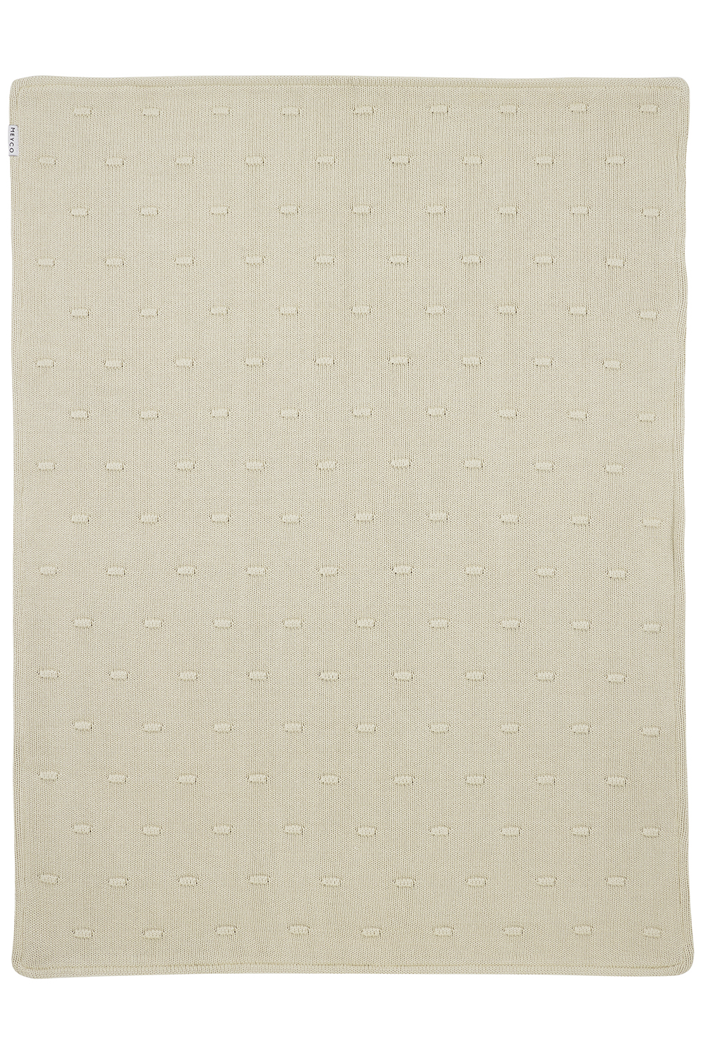 Crib bed blanket Knots teddy - soft sand - 75x100cm - 2.0 TOG