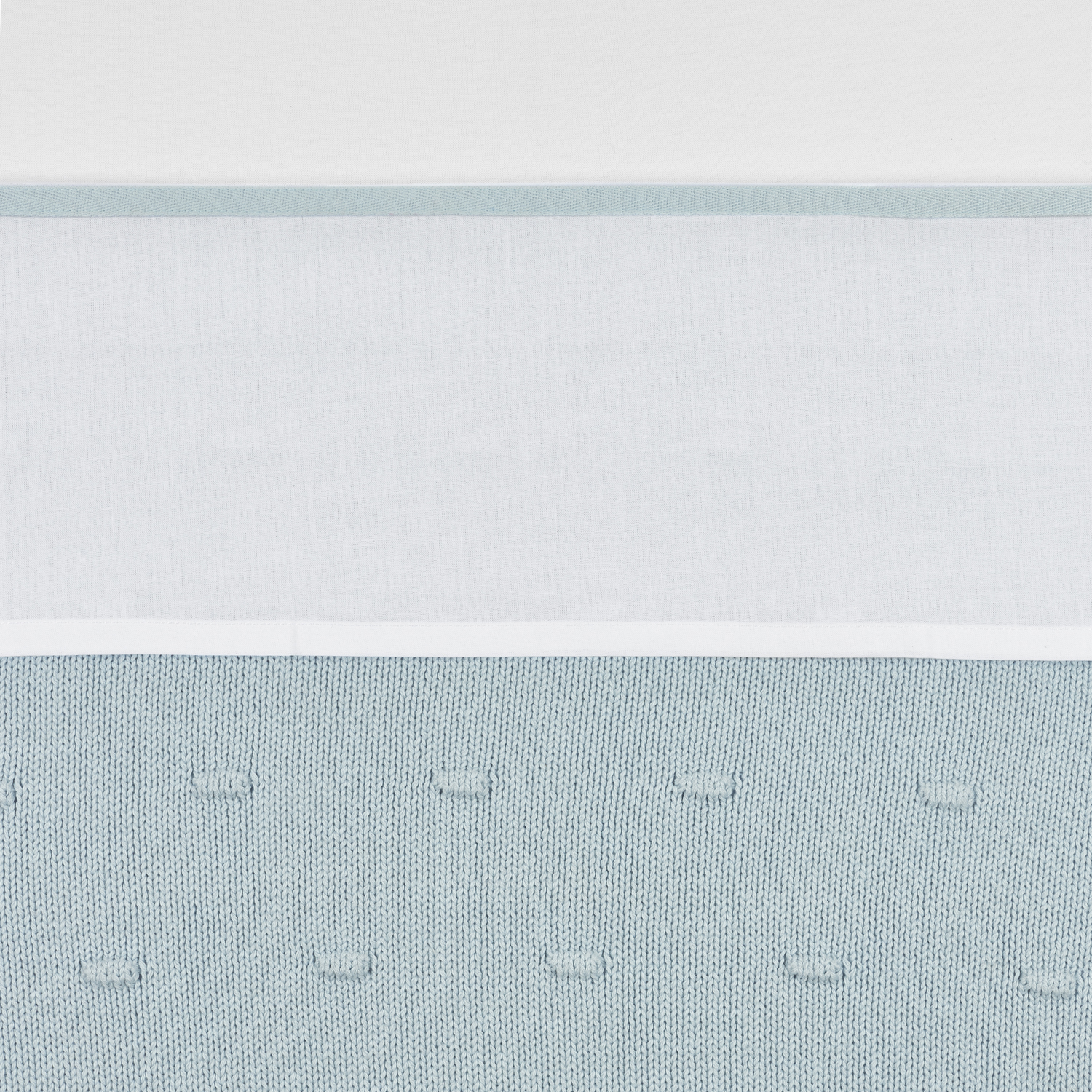 Cot Bed Sheet Piping - Light Blue - 100x150cm