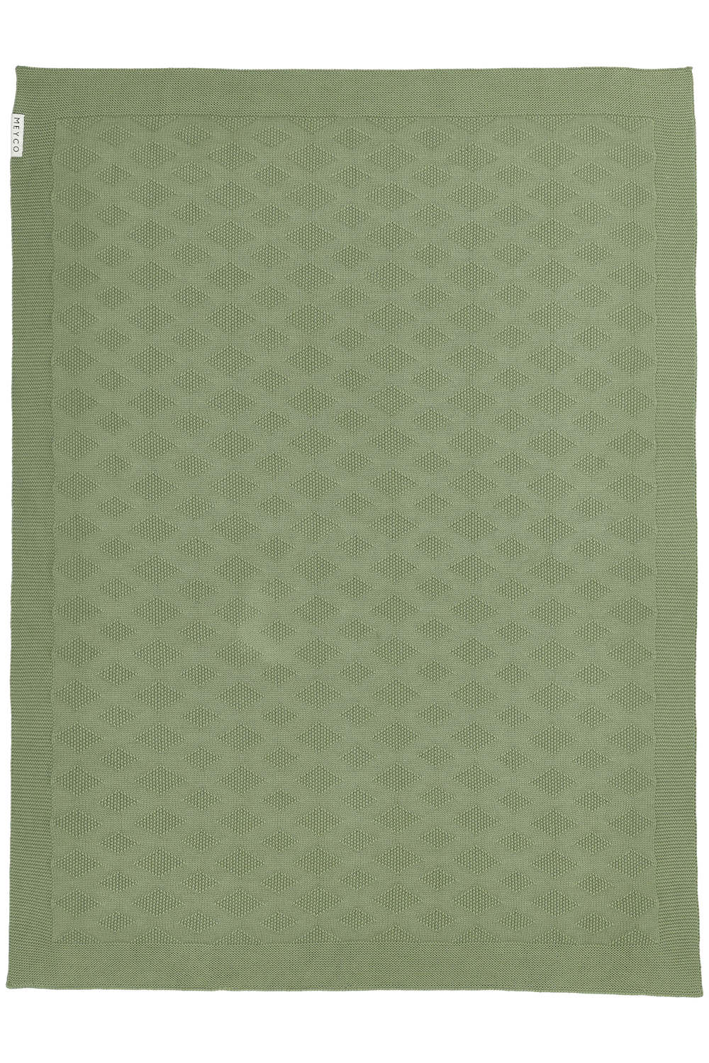 Ledikant deken biologisch Diamond - forest green - 100x150cm