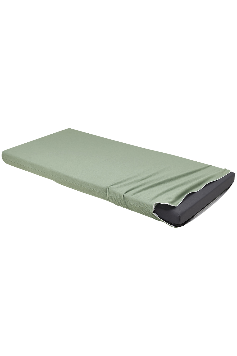 Matratzenbezug für Campingbetten Uni - stone green - 60x120cm