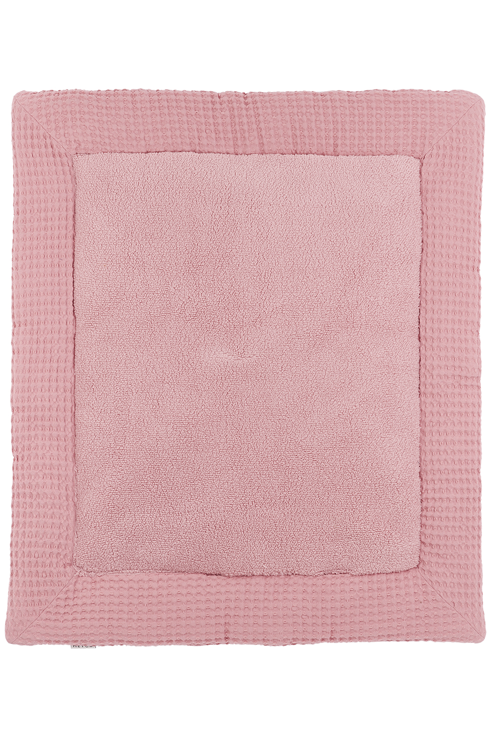 Boxkleed Wafel Teddy - old pink - 80x100cm