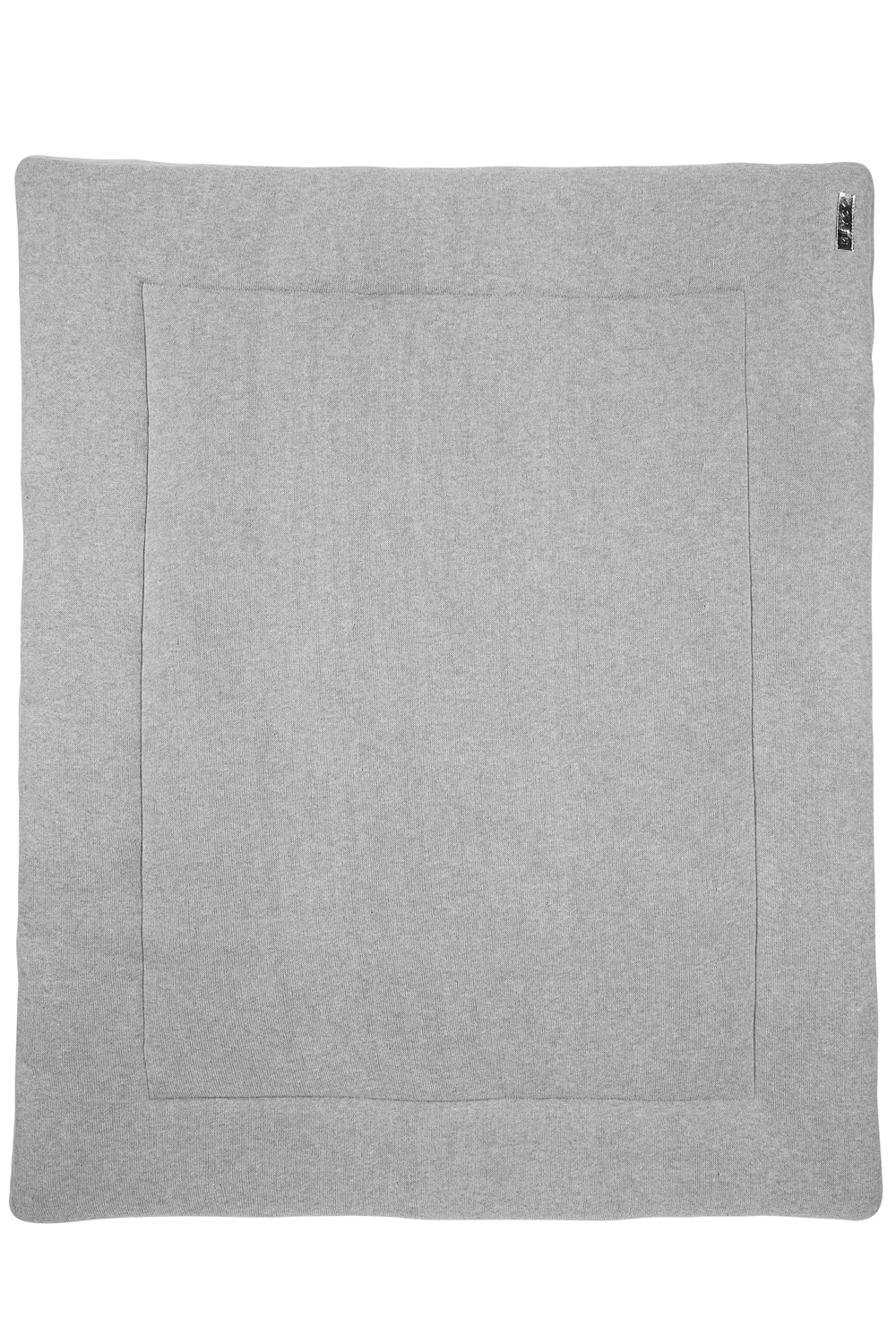 Playpen mattress Knit Basic velvet - grey melange - 77x97cm