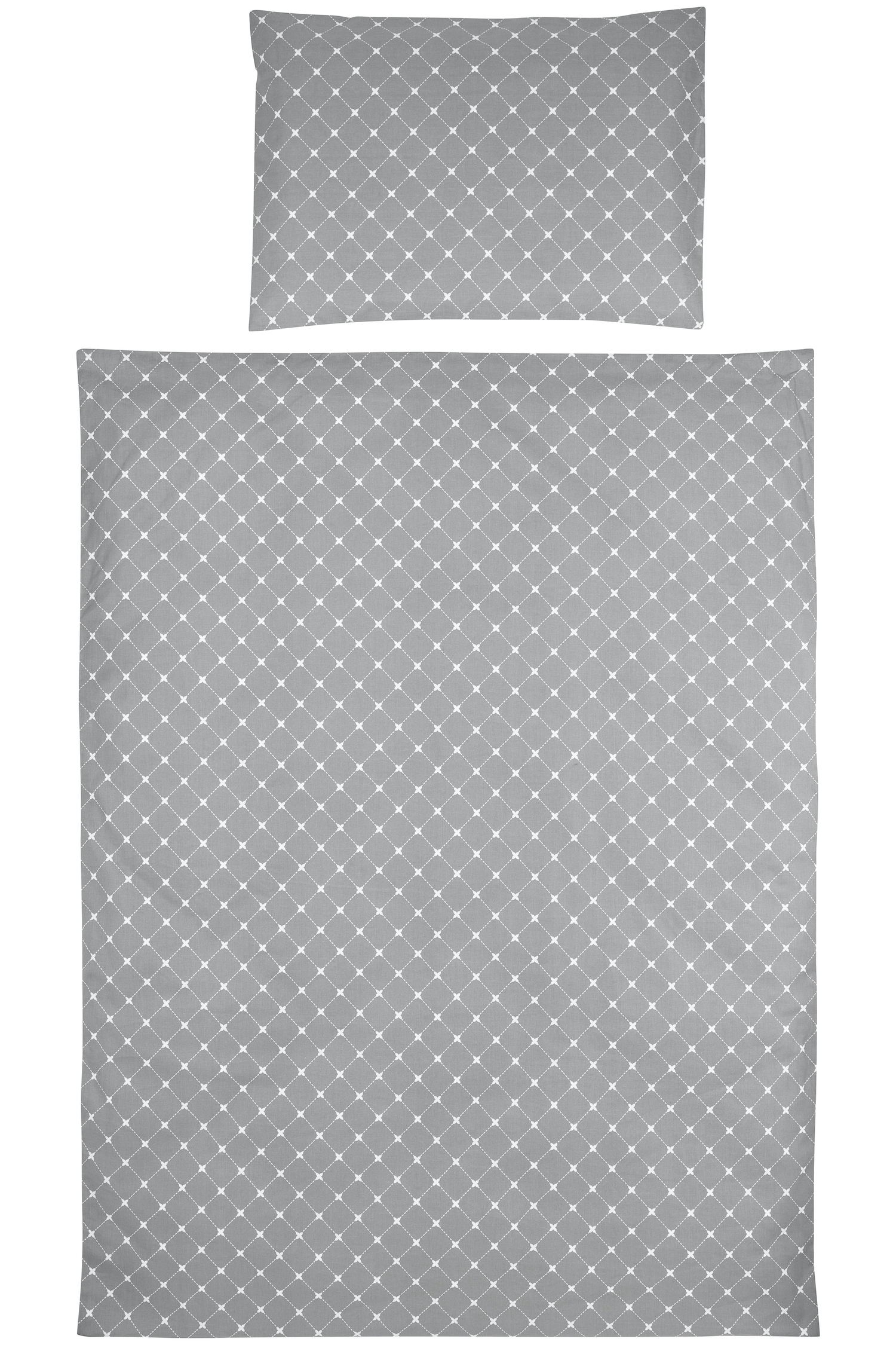 Duvet cover + pillowcase juniorbed Louis - grey - 120x150cm