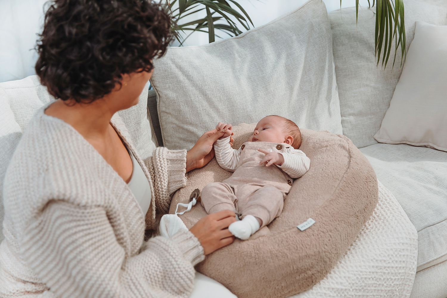 Relaxbezug für Stillkissen Teddy - sand