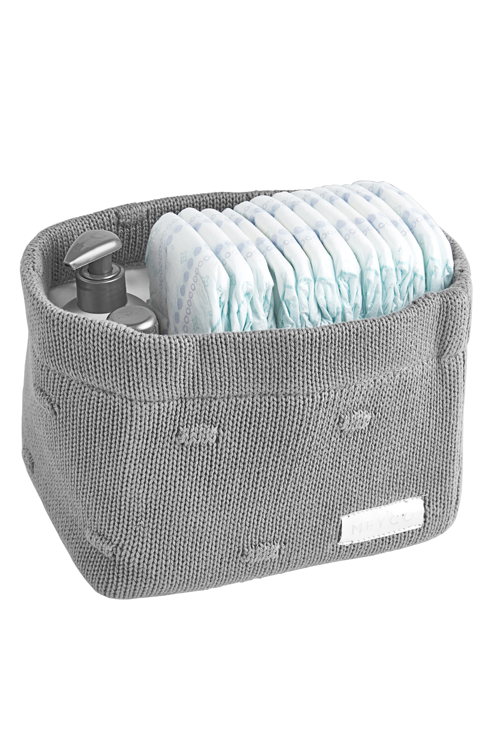Nursery basket Knots - grey - Medium