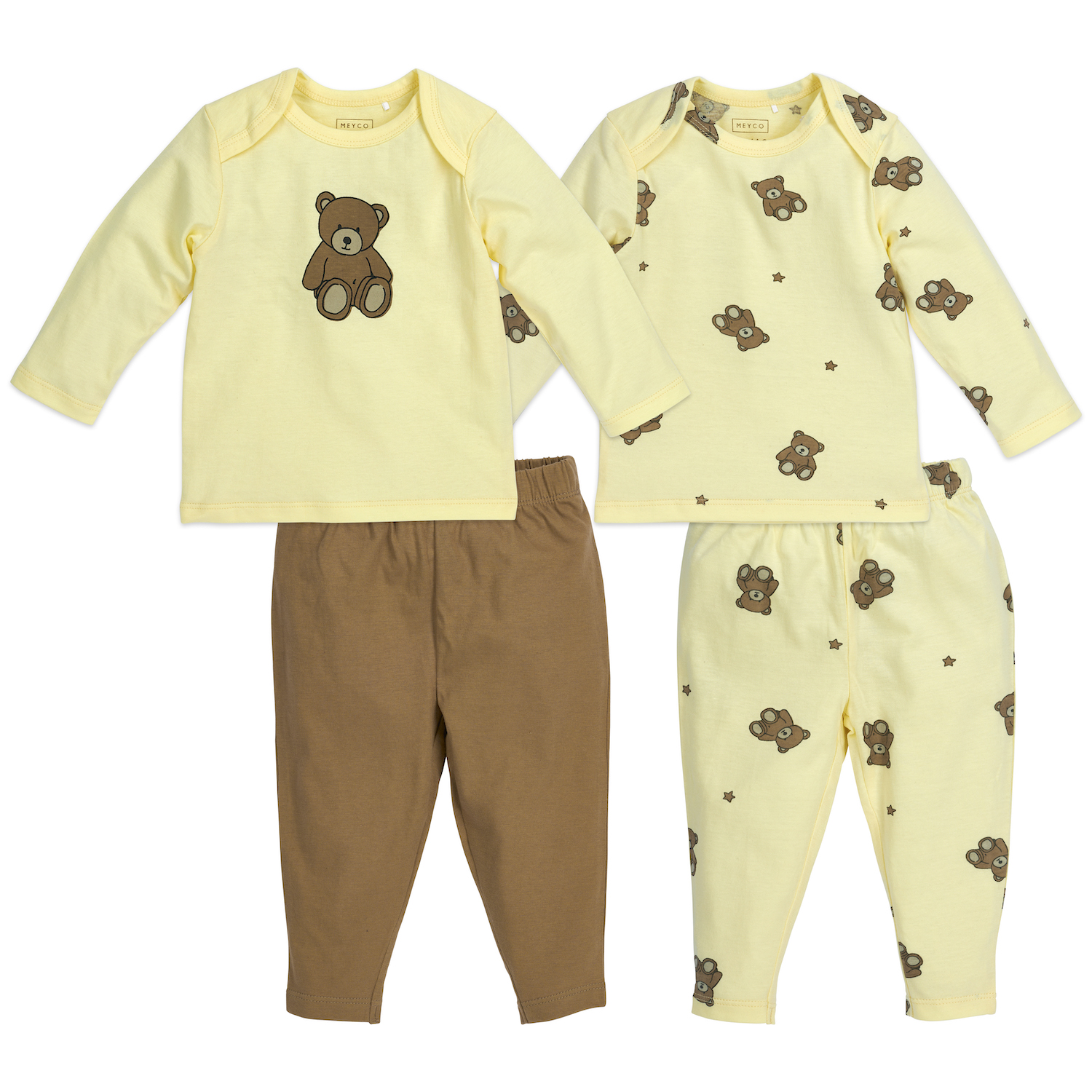 Baby Pyjama 2er pack Teddy Bear - soft yellow - 74/80