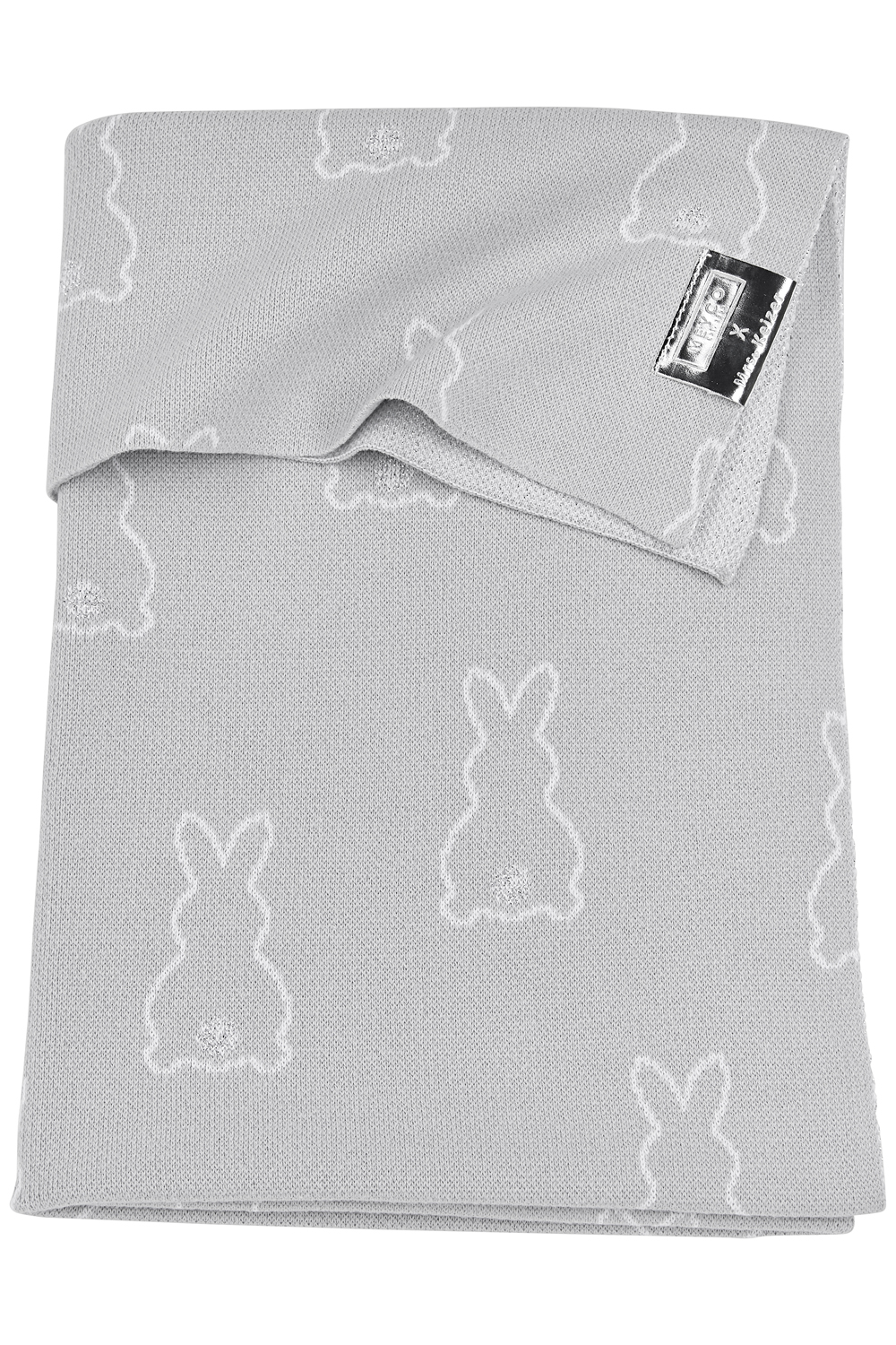 Cot bed blanket Rabbit - silver - 100x150cm