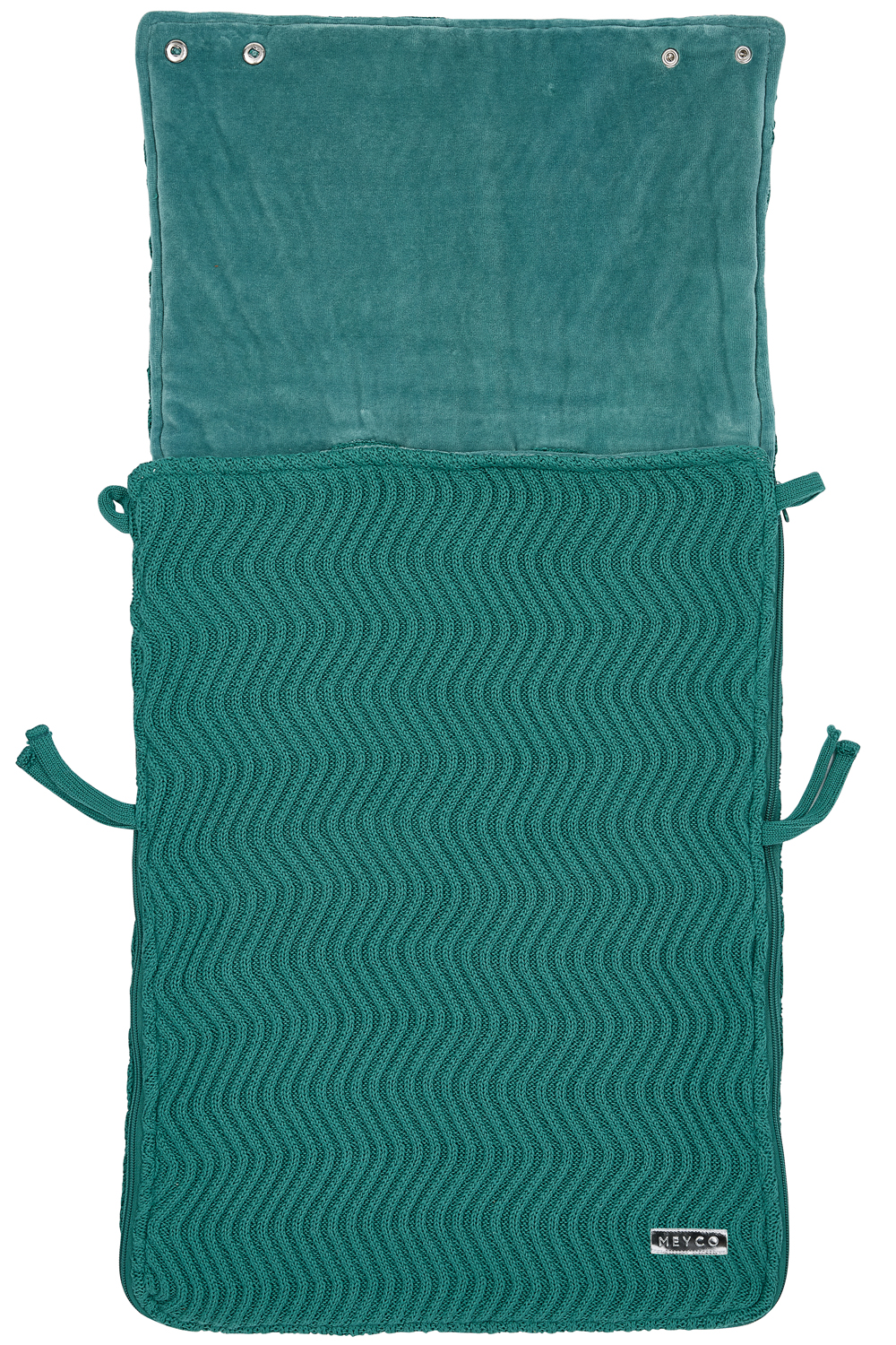 Voetenzak Waves - emerald green - 40x82cm