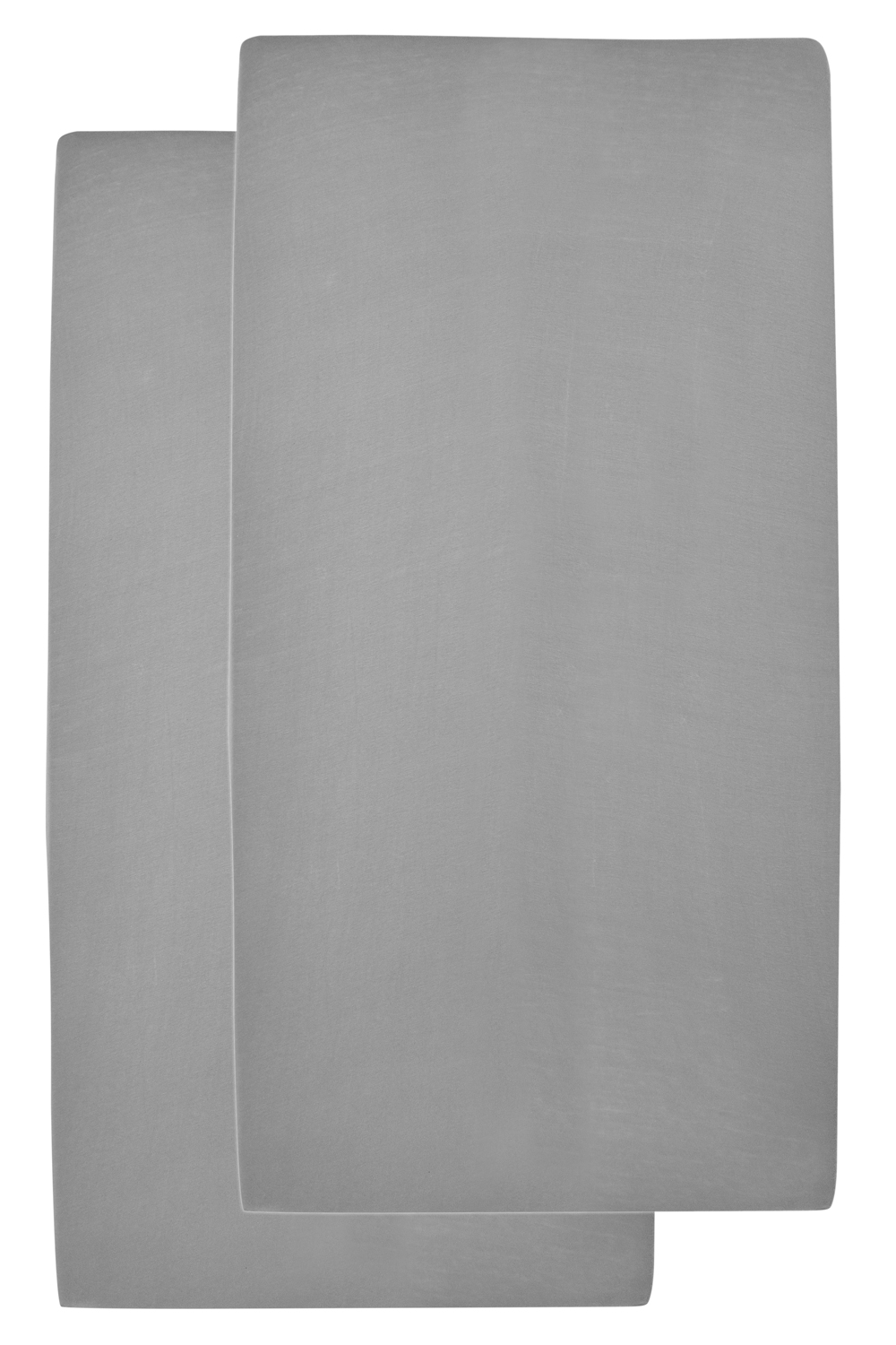 Spannbettlaken Wiege 2er pack Uni - grey - 40x80/90cm