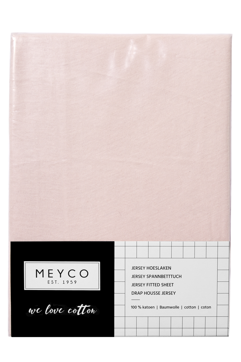 Fitted sheet juniorbed Uni - light pink - 70x140/150cm