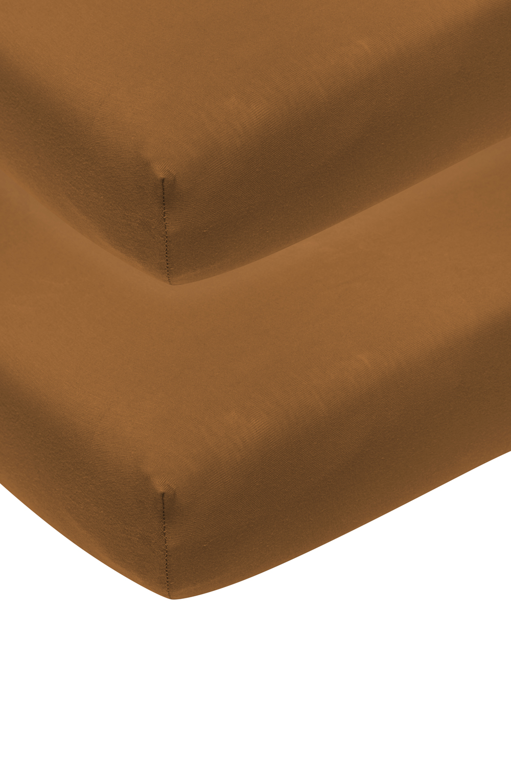 Spannbettlaken Wiege 2er pack Uni - camel - 40x80/90cm