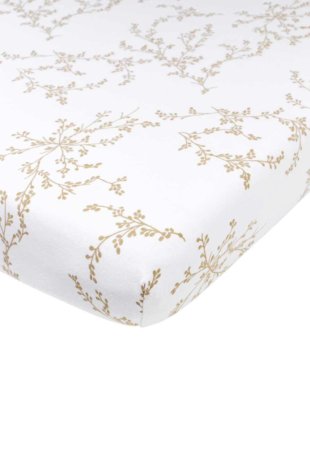 Jersey Fitted Sheet Branches - Sand - 75x95cm