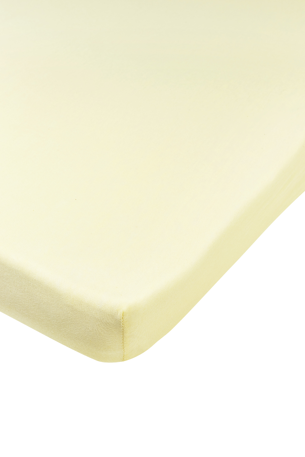 Jersey Fitted Sheet Boxmatress - Soft Yellow - 75x95cm