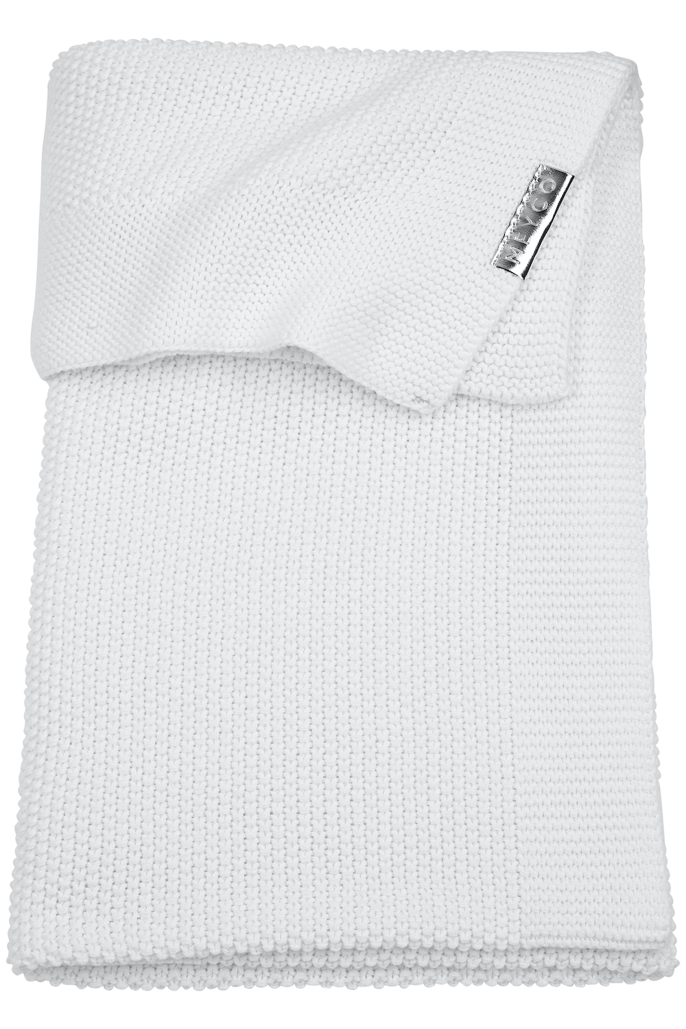 Organic Cot Bed Blanket Mini Relief - Warm White - 100X150 cm