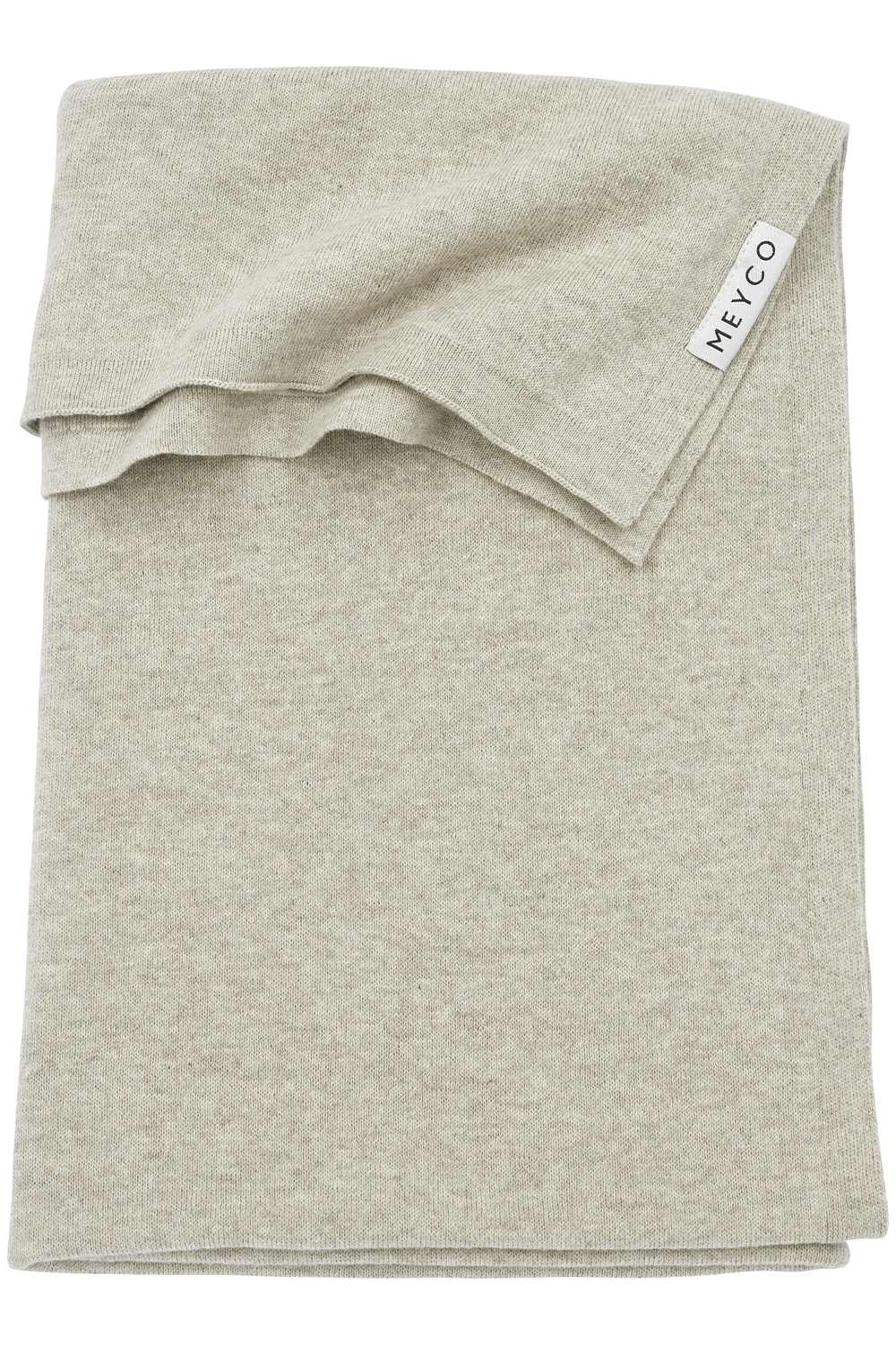 Crib bed blanket Knit Basic - sand melange - 75x100cm