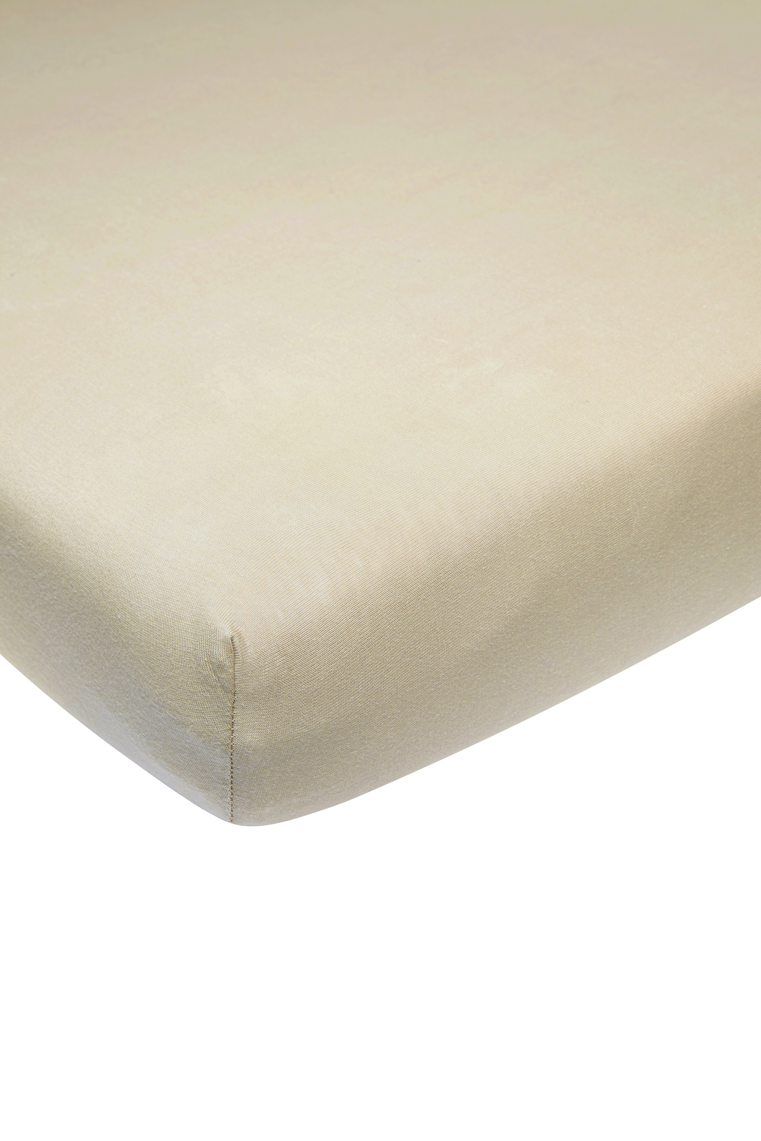 Hoeslaken eenpersoonsbed Uni - Sand - 90x210/220cm