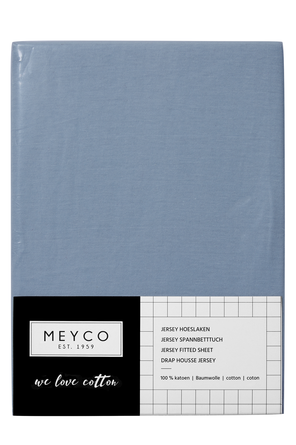 Hoeslaken wieg Uni - jeans - 40x80/90cm