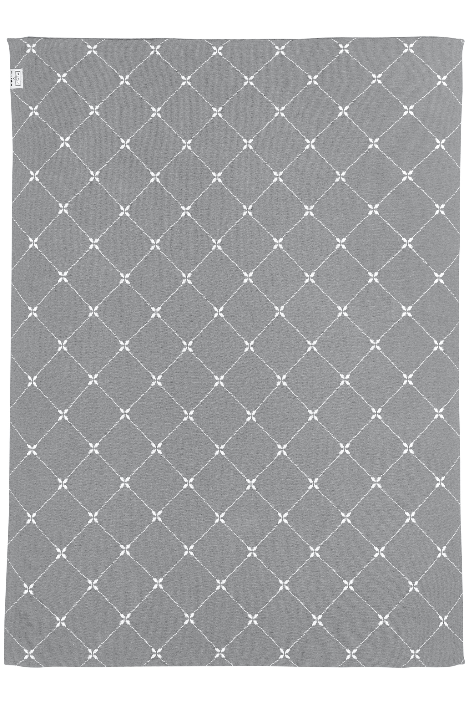 Crib bed blanket Louis - grey - 75x100cm