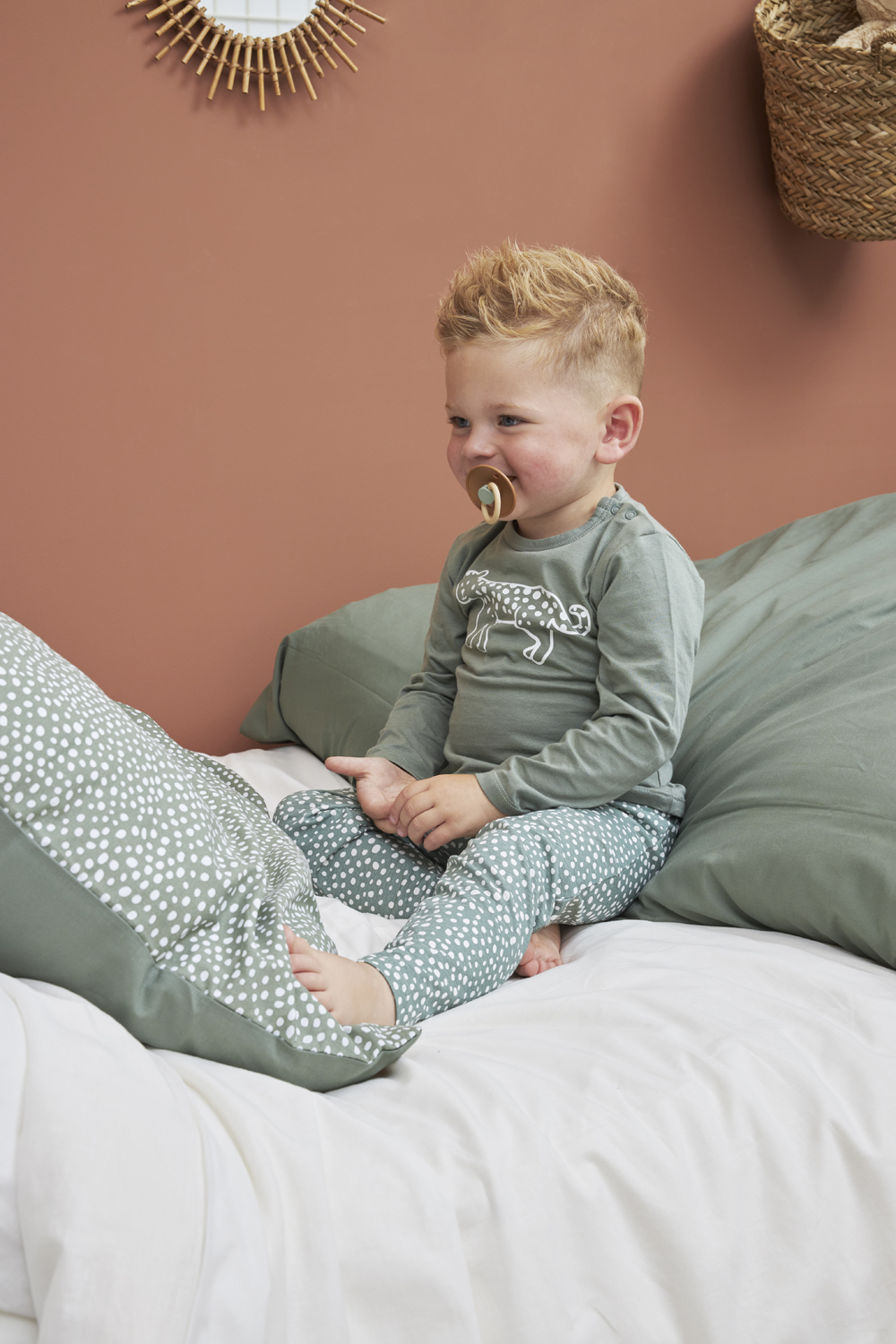 Baby Pyjama 2-pack Cheetah - forest green - 50/56