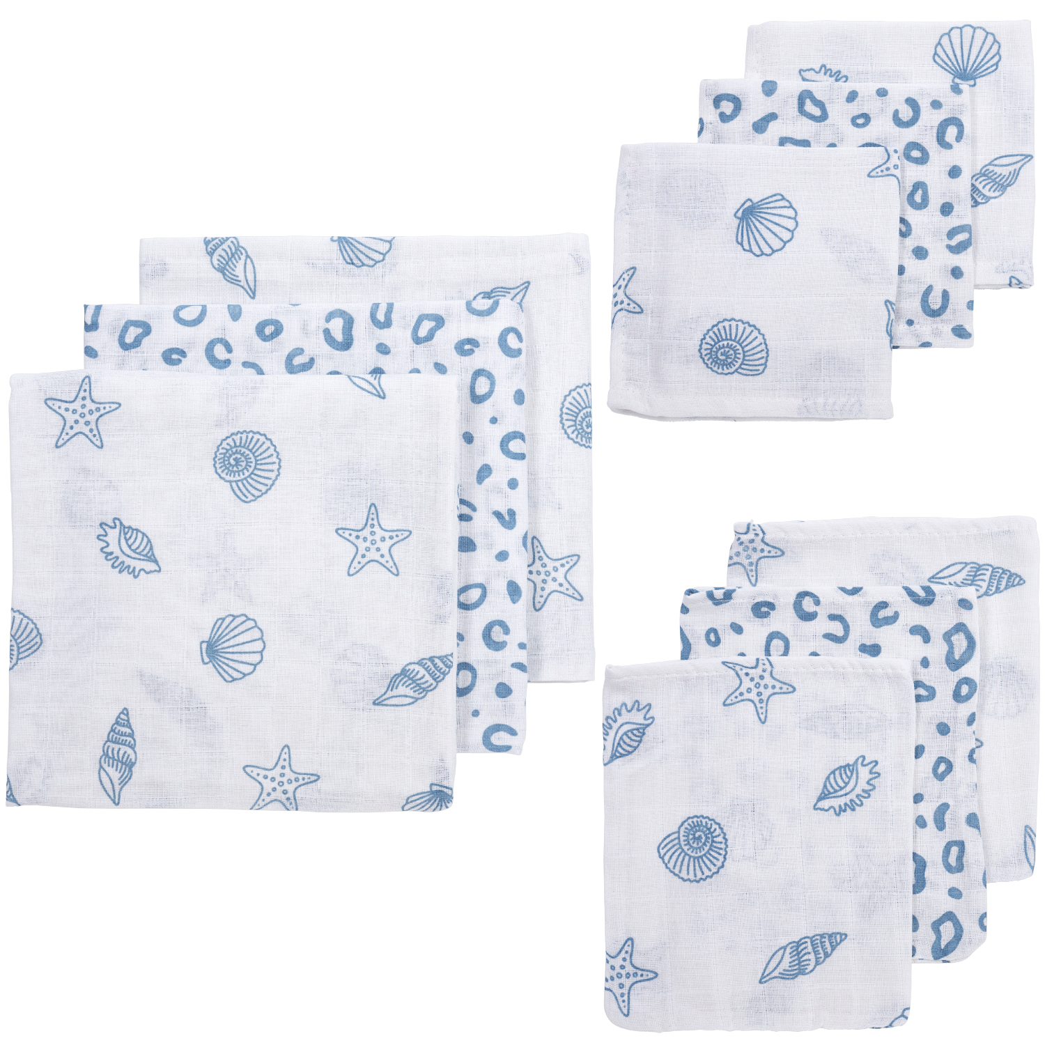 Muslin Starterset 9-Piece Shells - Denim