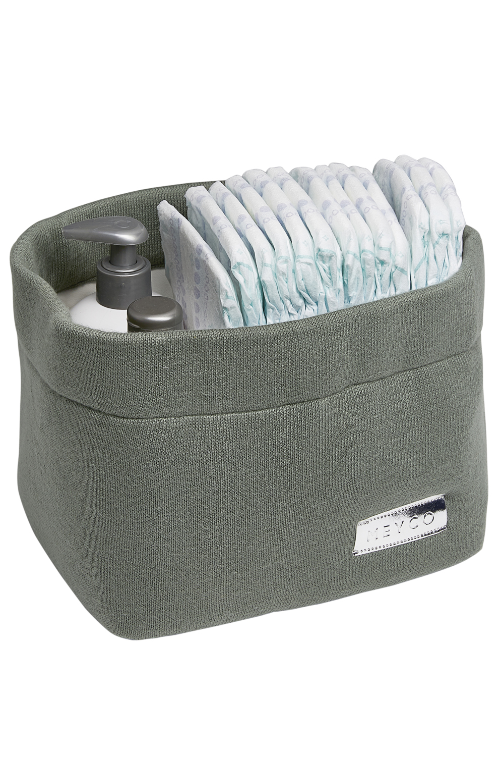 Nursery basket Knit Basic - forest green - Medium
