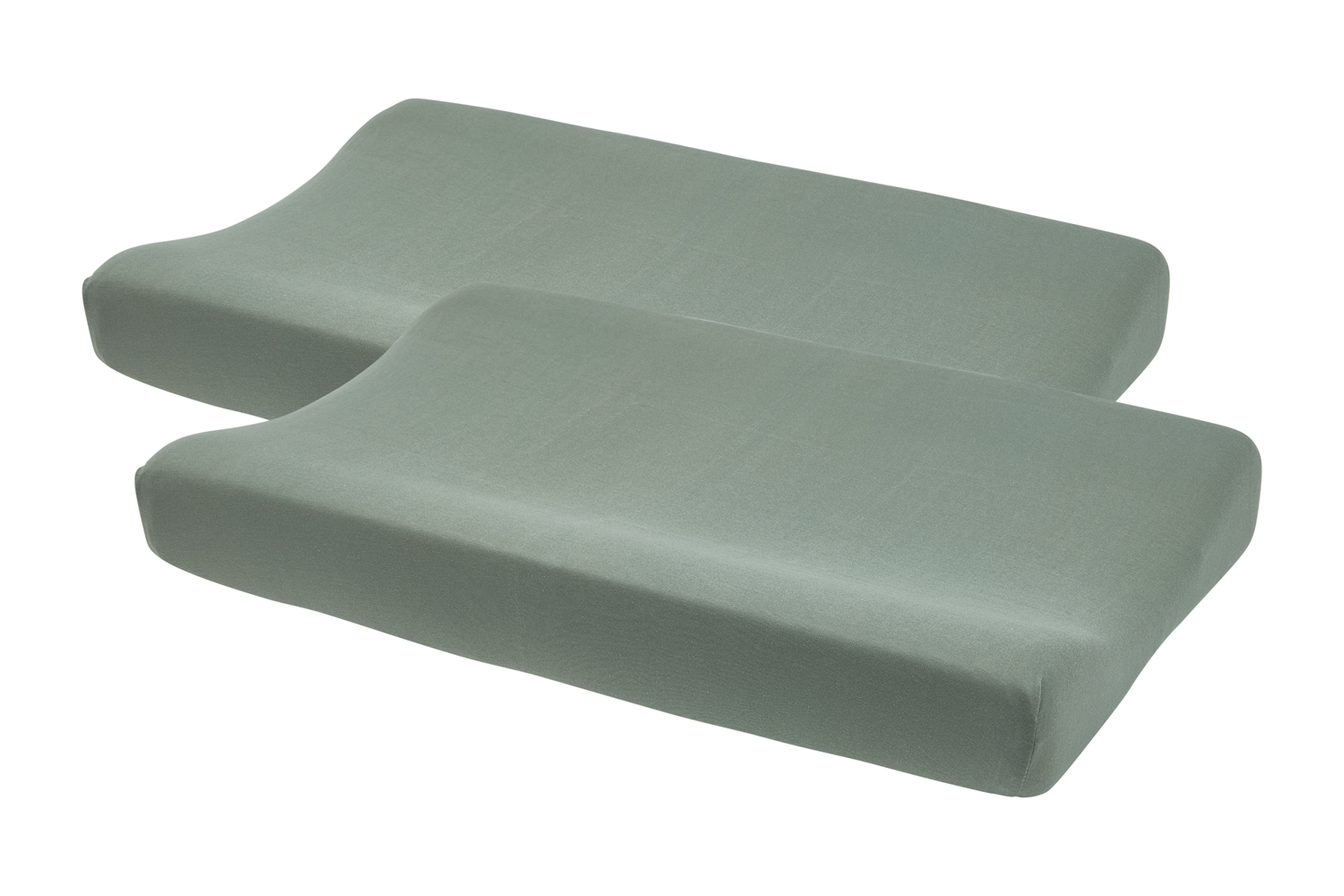 Aankleedkussenhoes 2-pack Uni - forest green - 50x70cm