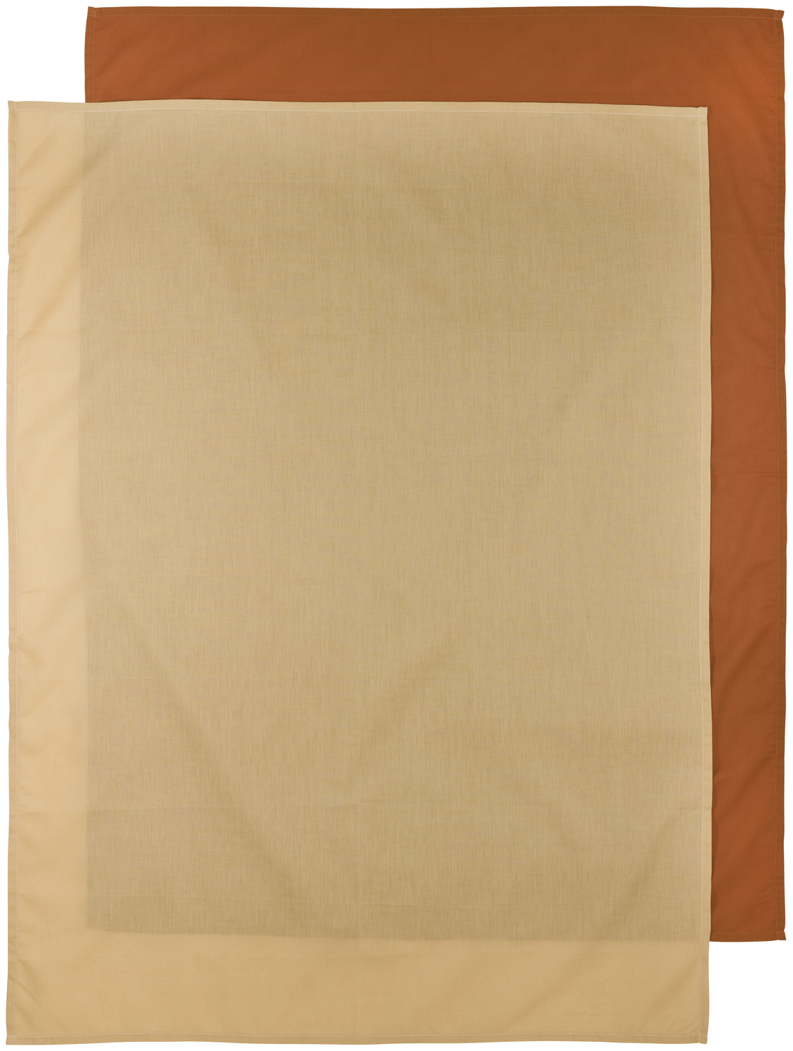 Ledikant laken 2-pack Uni - camel/warm sand - 100x150cm