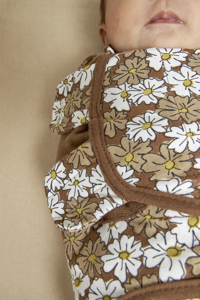 Pucksack Vintage Flower - chocolate - 0-3 Monate