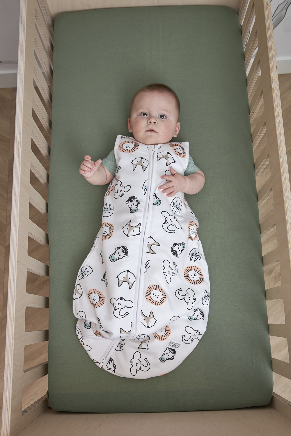 Babyslaapzak rond gevoerd Animal - 98