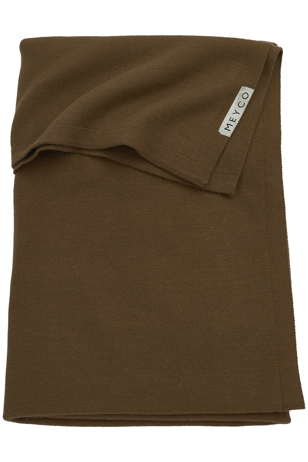 Cot bed blanket Knit Basic - chocolate - 100x150cm