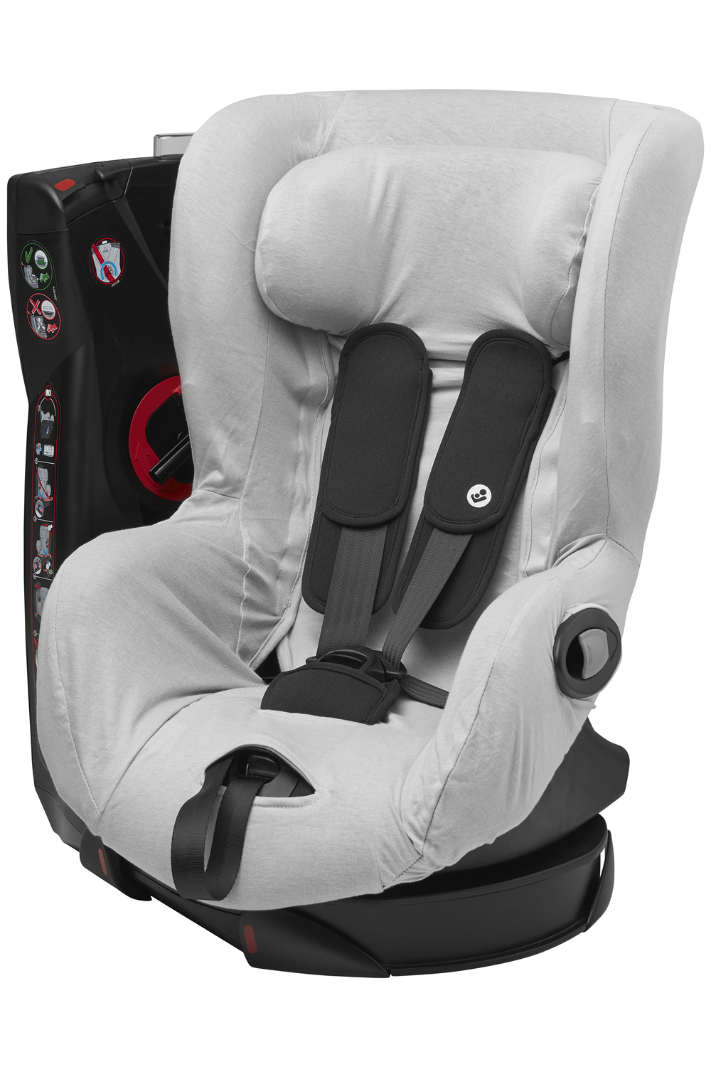 Car Seat Cover Basic Jersey - Light Grey - Group 1 With Headrest