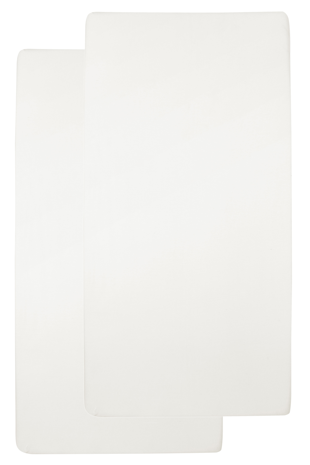 Spannbettlaken Kinderbett 2er pack jersey Uni - offwhite - 70x140cm