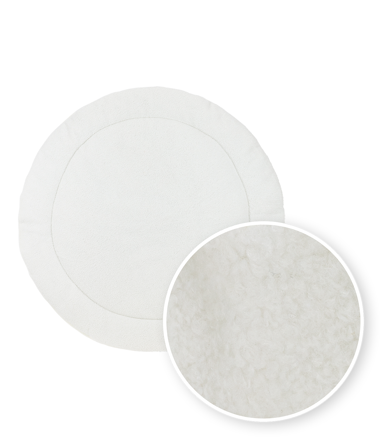 Boxkleed rond Bouclé - offwhite - ⌀95cm