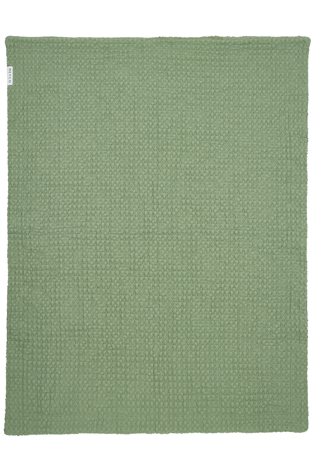 Ledikant deken Wafel Teddy - olive green - 100x150cm - 2.0 TOG