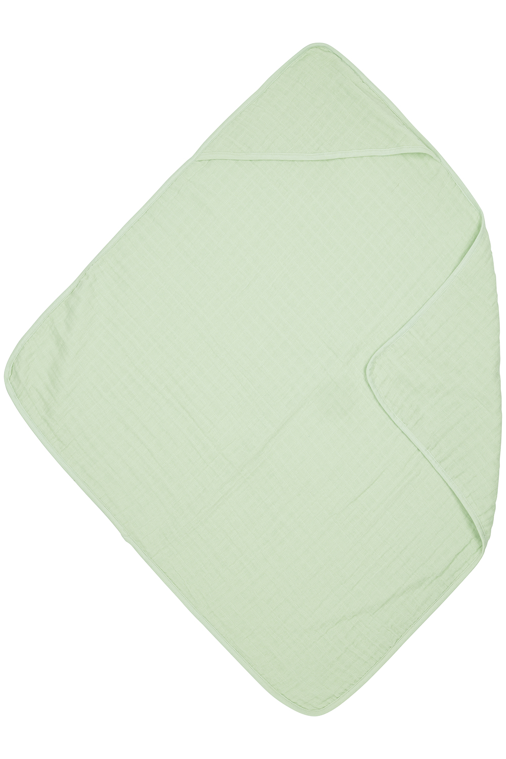 Bathcape muslin Uni - soft green - 80x80cm