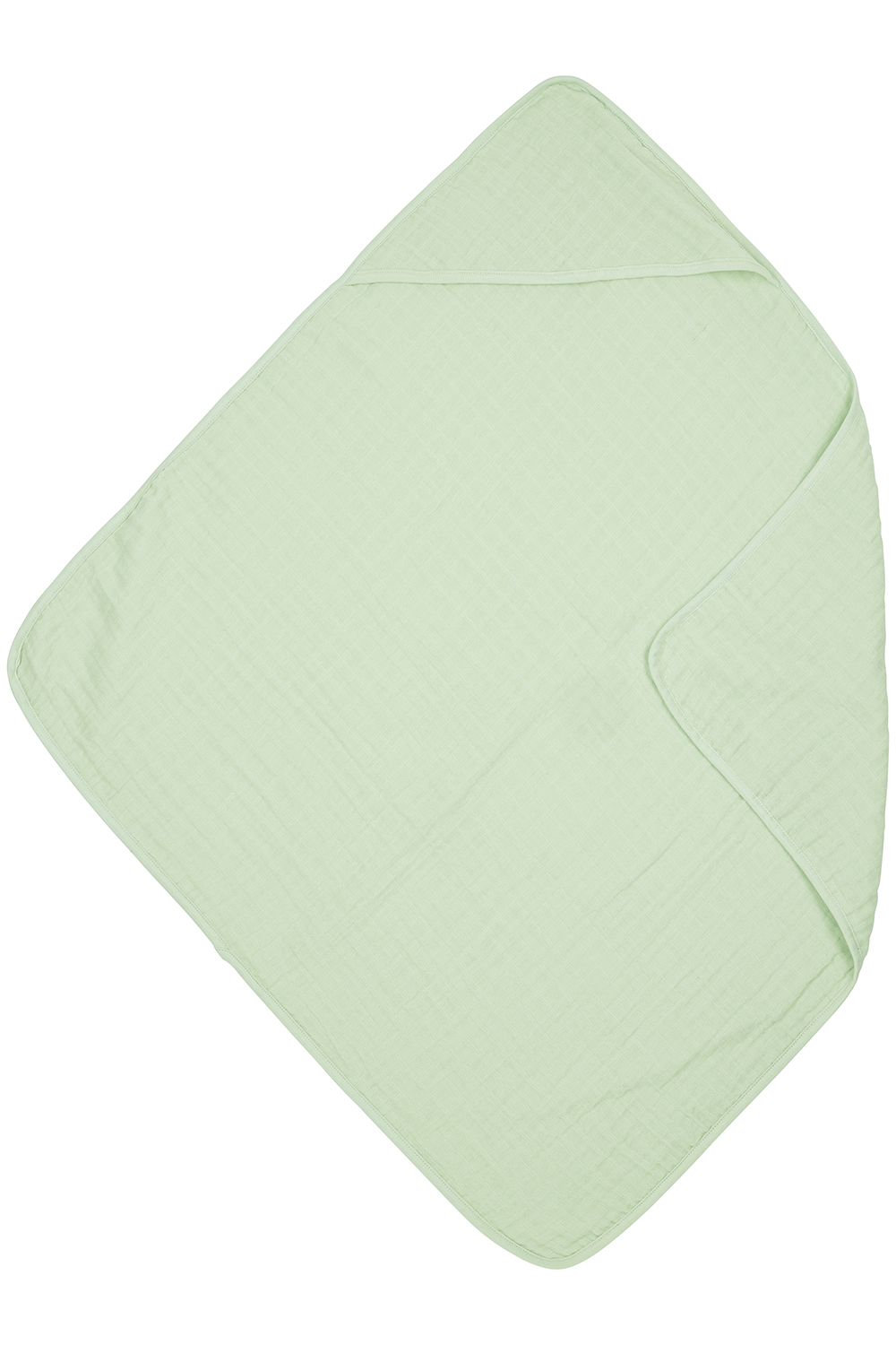 Kapuzentuch pre-washed musselin Uni - soft green - 80x80cm