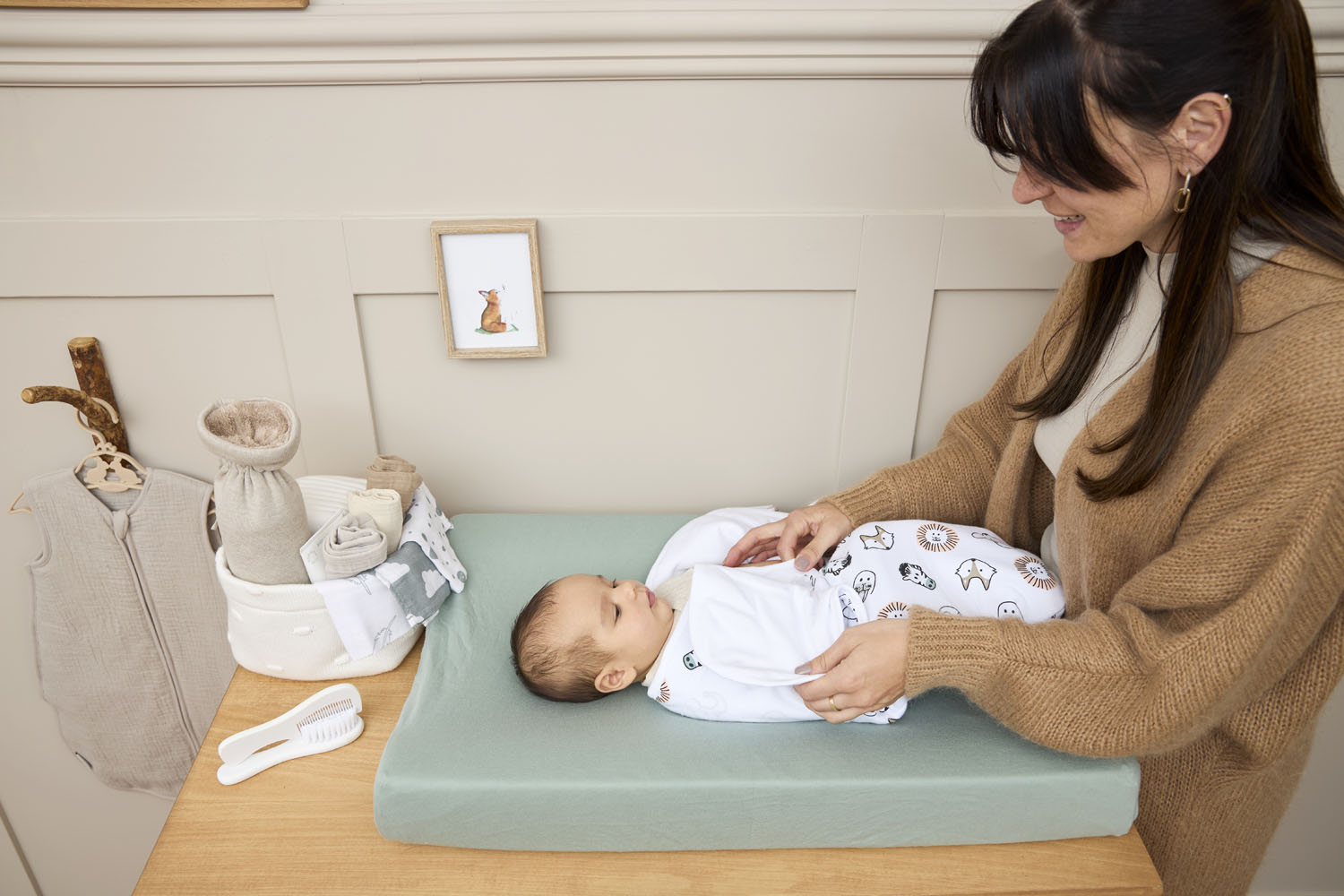 SwaddleMeyco inbakerdoek gevoerd Animal - multicolour - 0-3 maanden - 2.0 TOG