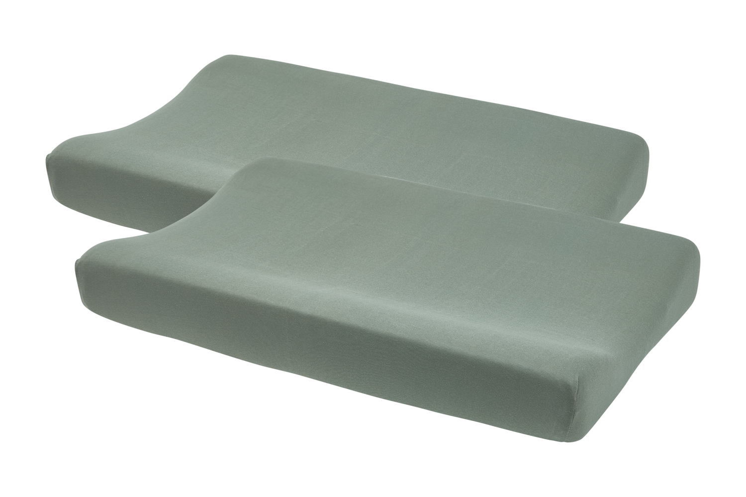 Aankleedkussenhoes Basic Jersey 2-Pack - Forest Green - 50x70cm