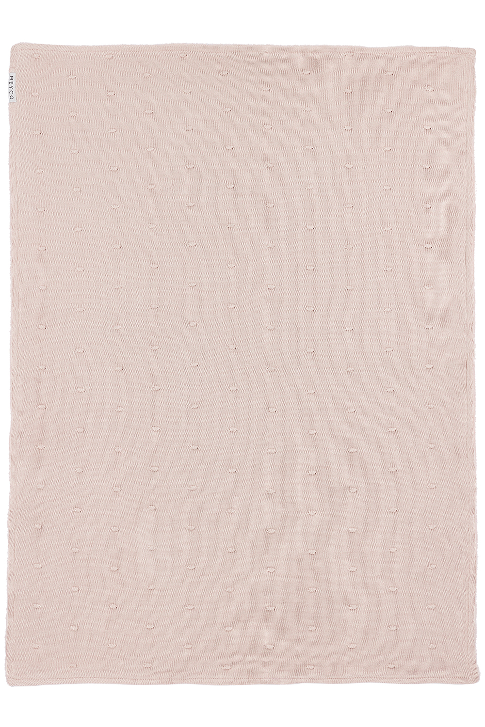 Cot bed blanket Mini Knots teddy - soft pink - 100x150cm - 2.0 TOG