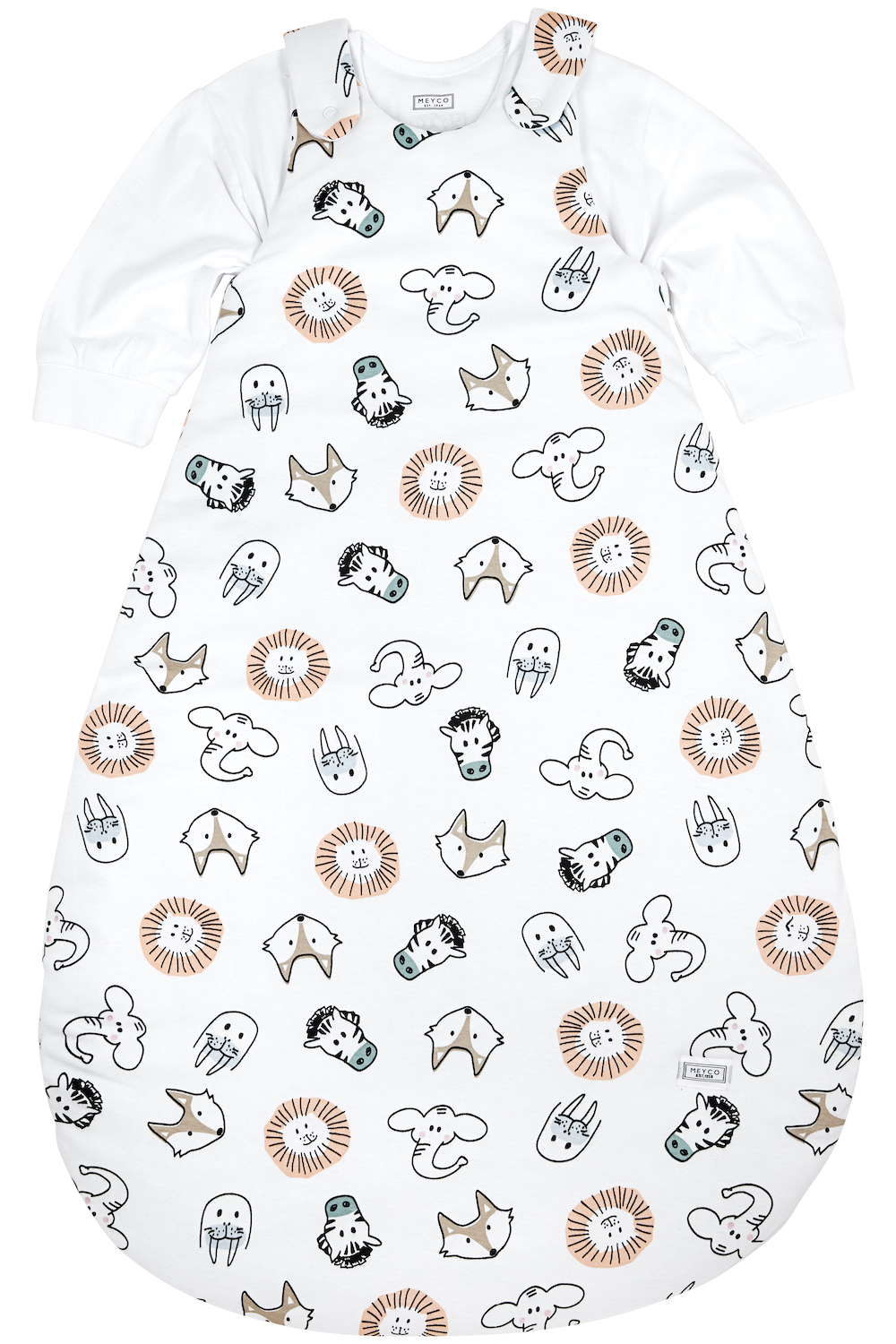 Baby slaapzak rond tweedelig Animal - multicolour - 50/56