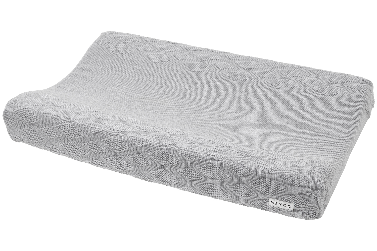 Biologische Aankleedkussenhoes Diamond - Grijs Melange - 50x70cm