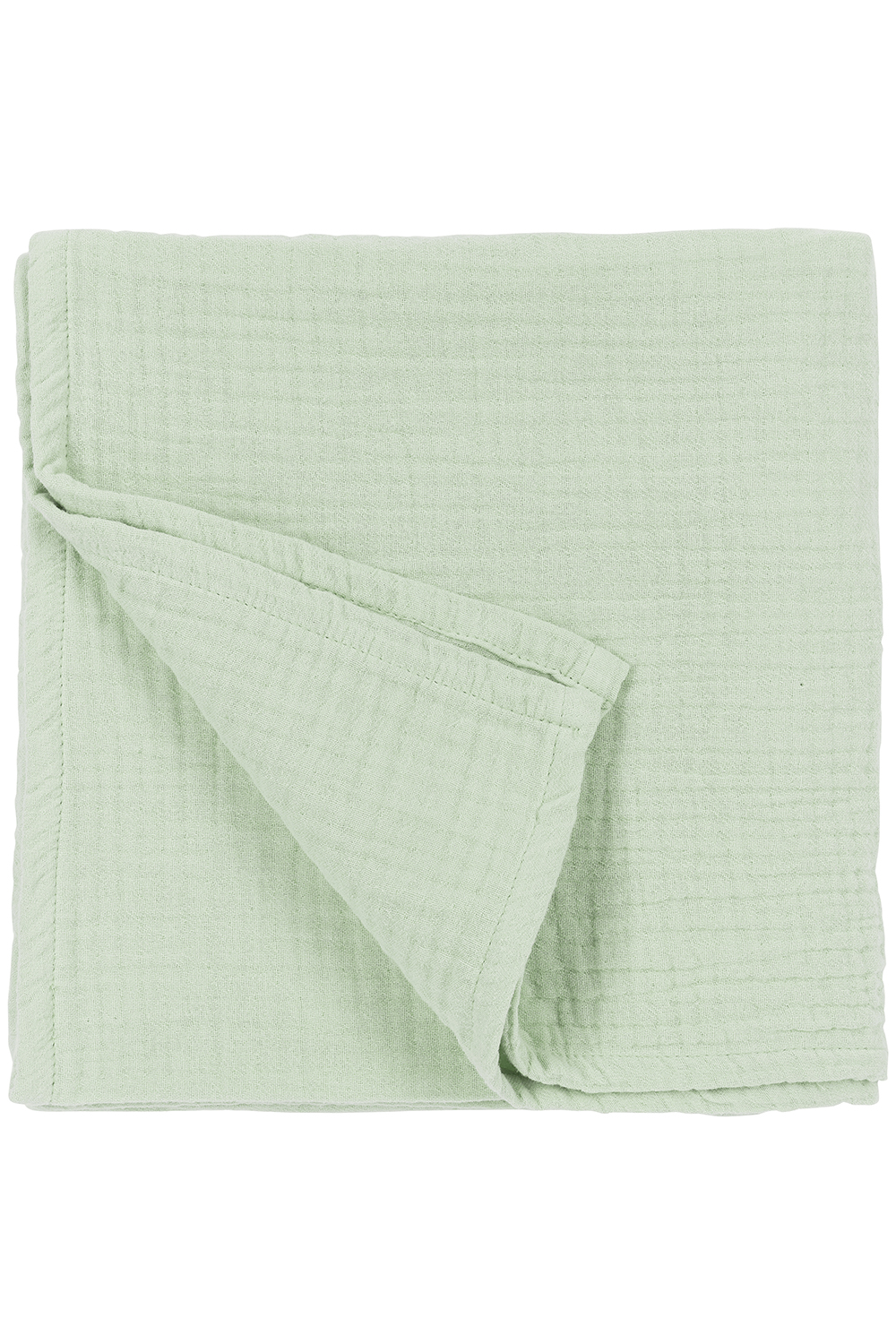 Blanket muslin Uni - soft green - 140x200cm