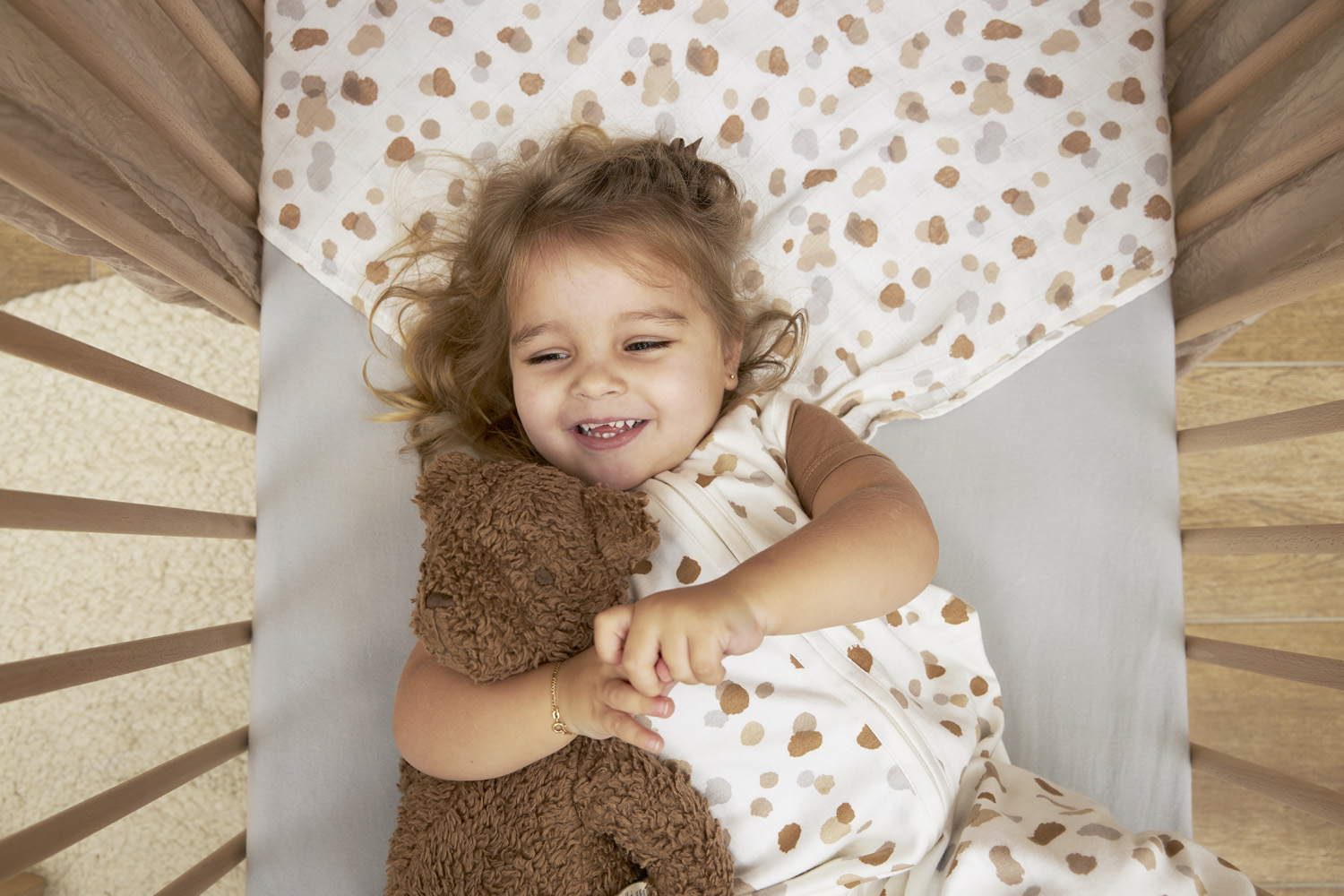 Baby sommer Schlafoverall Jumper Stains - sand - 104cm - 0.5 TOG