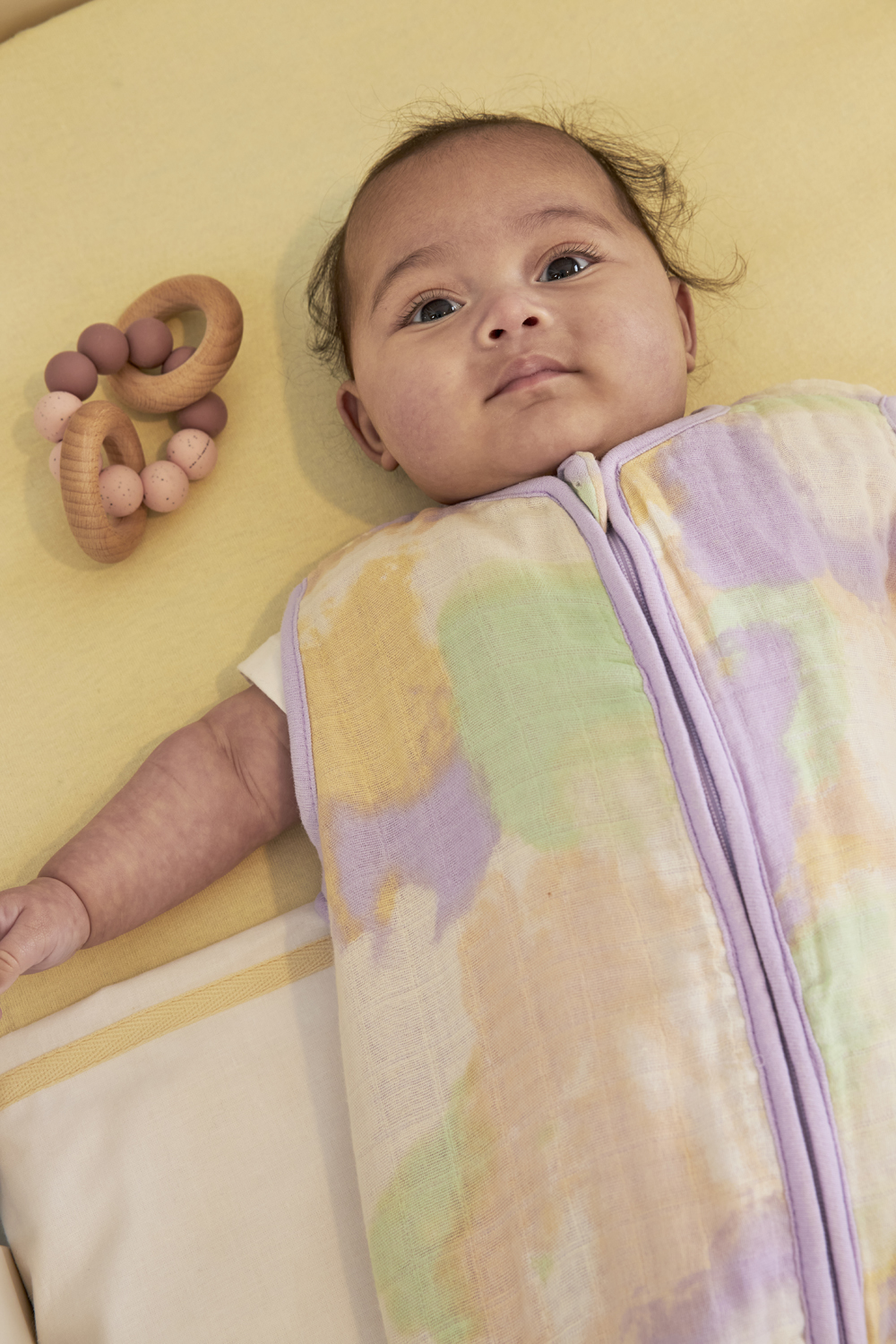 Baby slaapzak pre-washed hydrofiel Tie-Dye - soft lilac - 110cm