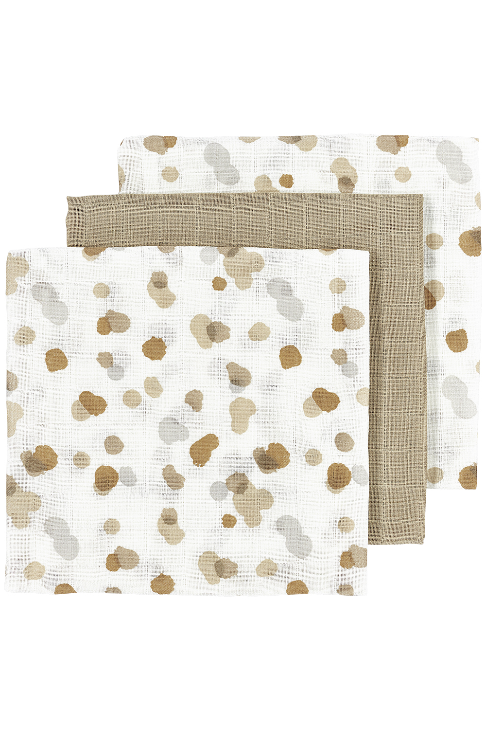 Muslin squares 3-pack Stains - sand - 70x70cm