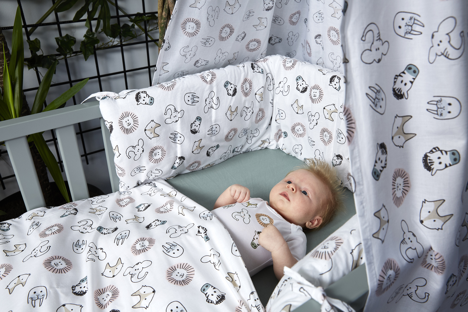 Ledikantset 4-pack Animal - multicolour